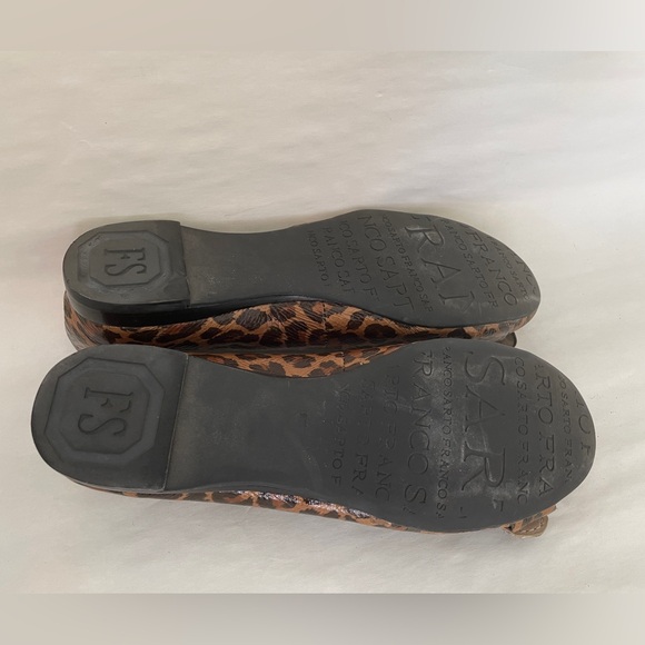 Franco Sarto Leopard Flats with Buckles - Picture 4 of 5